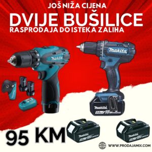 Set bušilica (1+1+4 baterije) RASPRODAJA