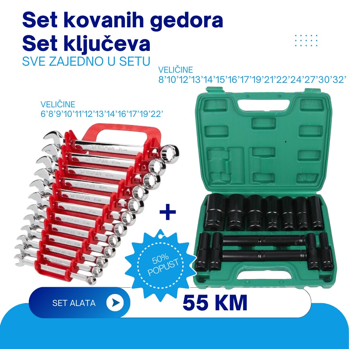 Set kovanih gedora plus set ključeva
