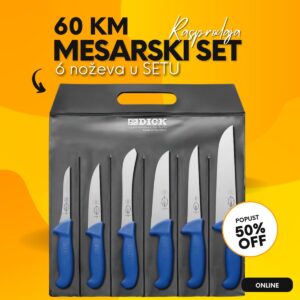 Mesarski SET NOŽEVA 6/1 ( RASPRODAJA)