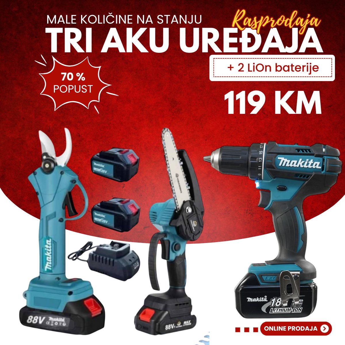 3/1 SET AKU ALATA po jedinstvenoj cijeni (RASPRODAJA)