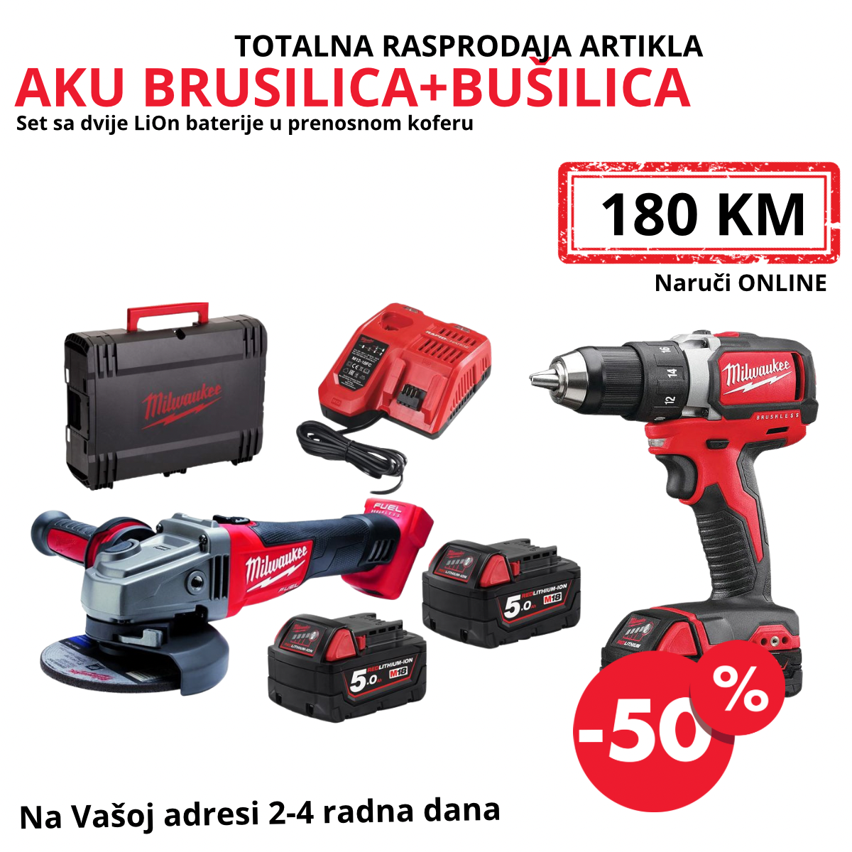 2u1 set profesionalnog alata u transportnom koferu