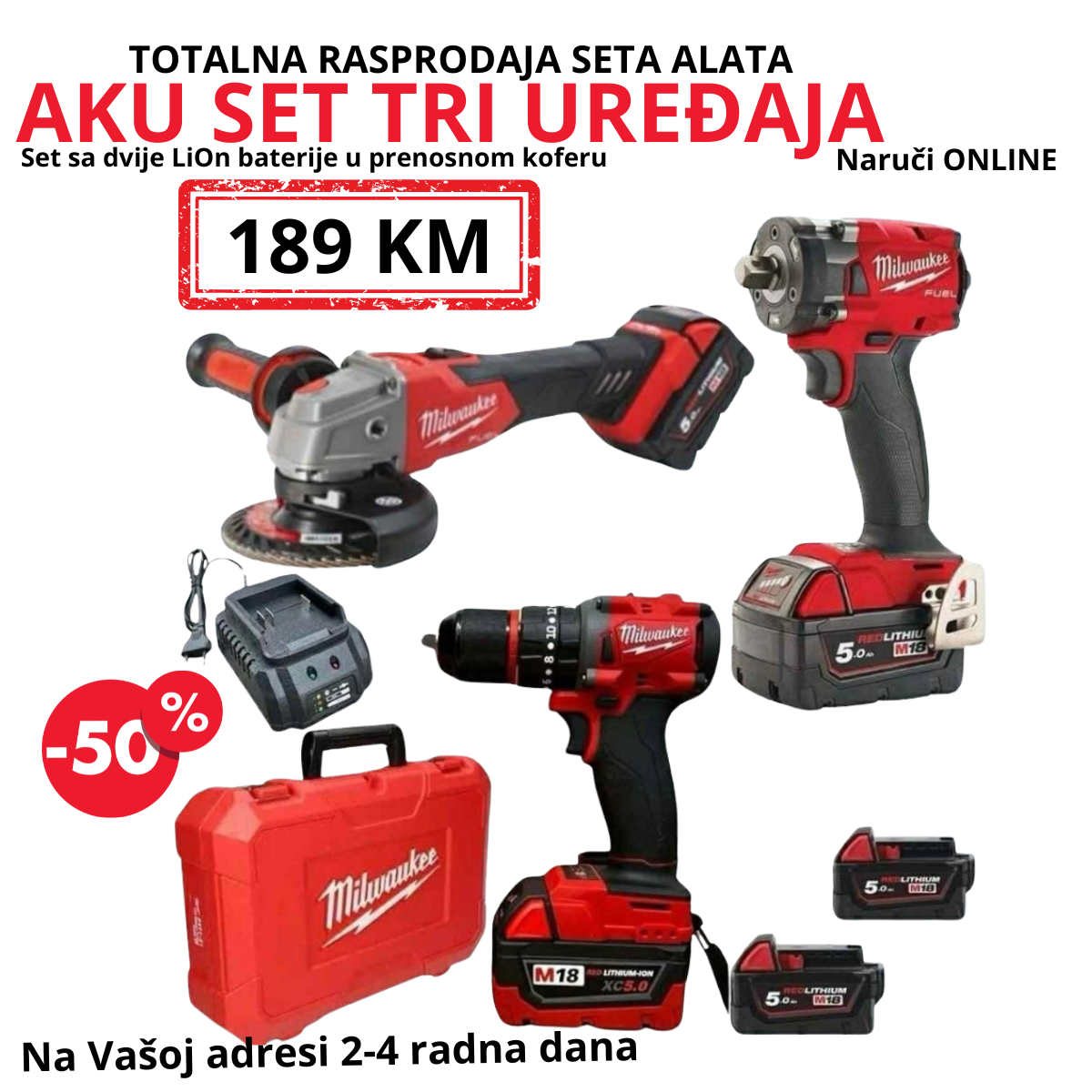 Set AKU ALATA od 3 uređaja - RASPRODAJA